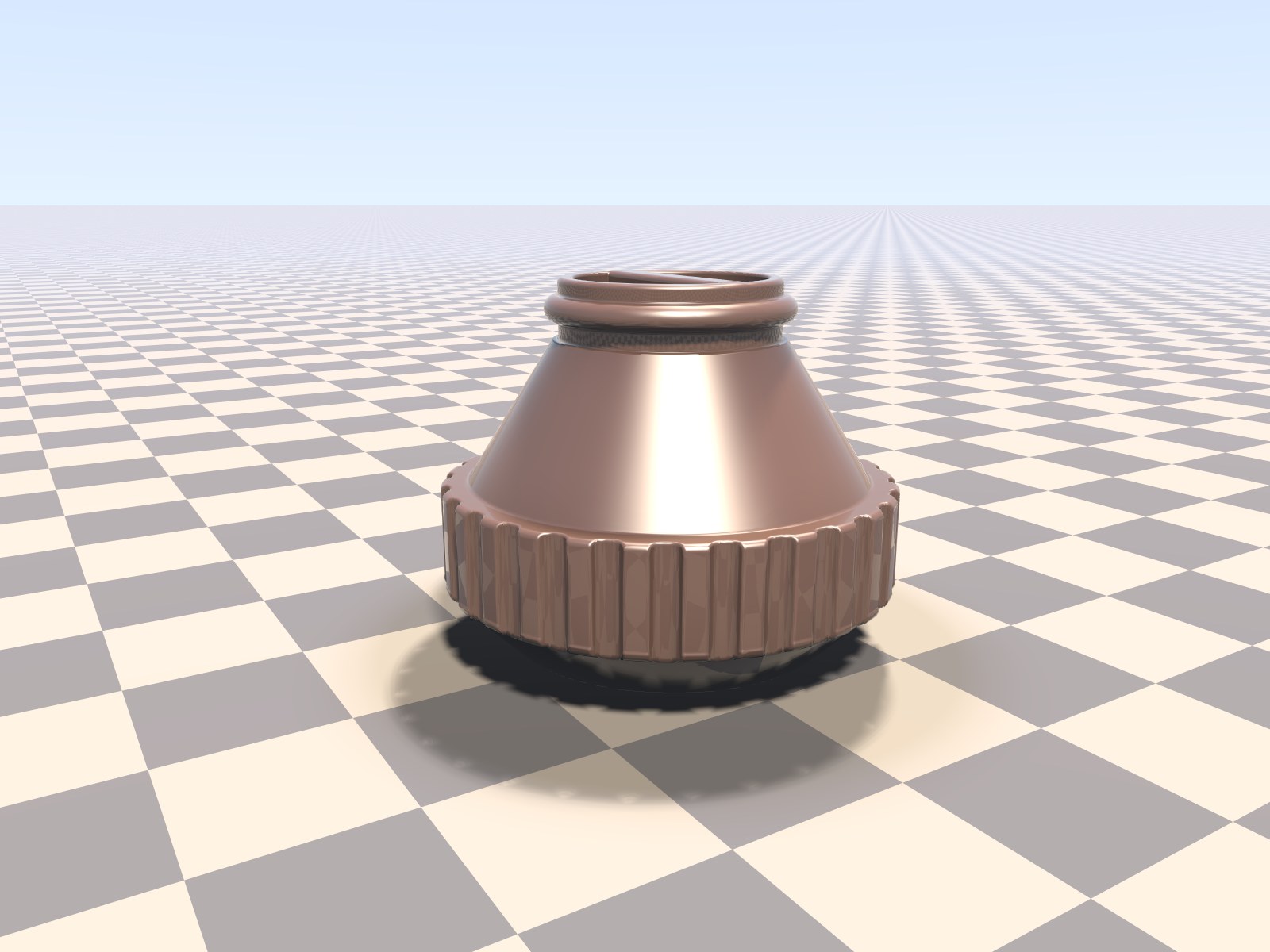 A knurled bottle cap