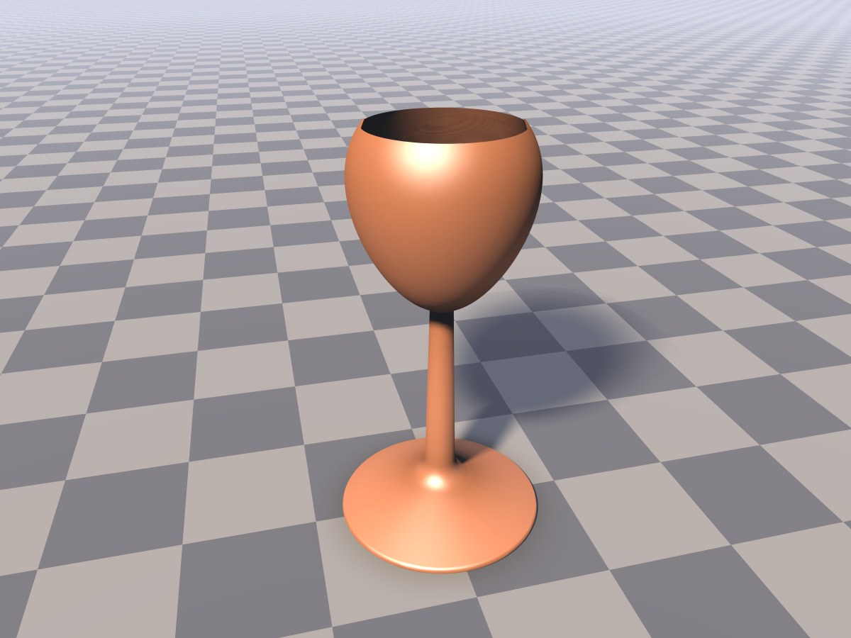 A goblet made with two Taper deformers