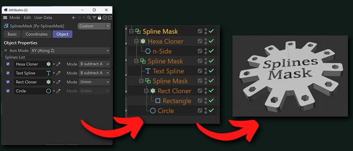 SplinesMask in the Object Manager