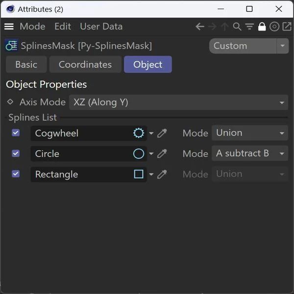 Hierarchy comparison: SplinesMask vs nested SplineMasks