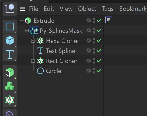 SplinesMask Attribute Manager panel